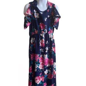 🔥4/$20 Lilly Bleu Navy Floral Dress